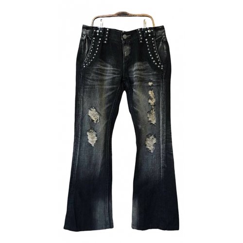 Pre-owned Vanquish Straight Jeans In Black