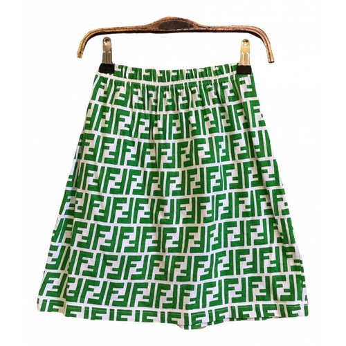 Pre-owned Fendi Mini Skirt In Green