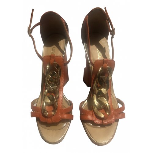 Pre-owned Dsquared2 Leather Sandals In Orange