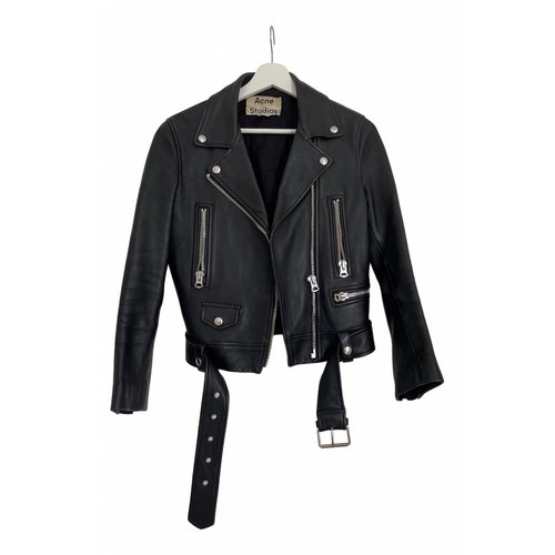 Pre-owned Acne Studios Blå Konst Leather Jacket In Black