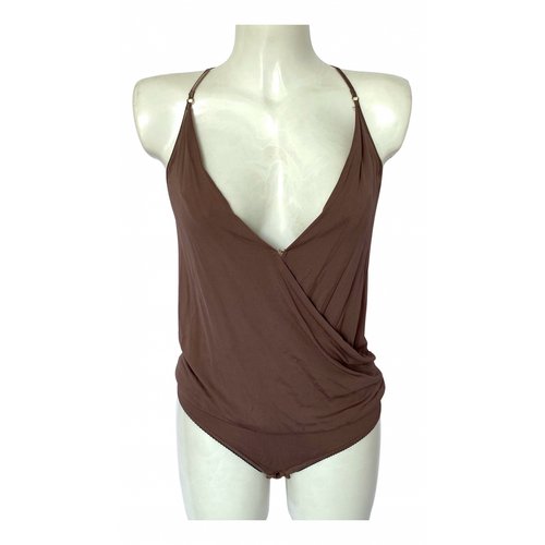 Pre-owned Elisabetta Franchi Top In Brown