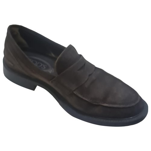 Pre-owned Tod's Flats In Brown