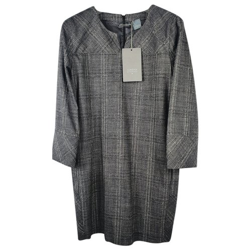 Pre-owned Lorena Antoniazzi Wool Mid-length Dress In Anthracite