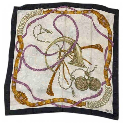 Pre-owned Cerruti 1881 Silk Handkerchief In Beige