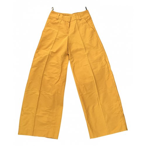 Pre-owned Sonia Rykiel Trousers In Yellow