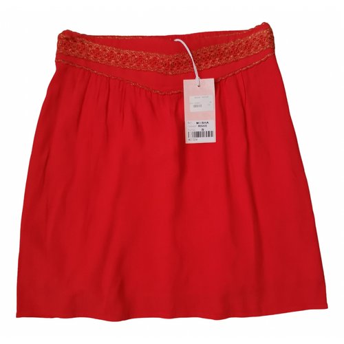 Pre-owned Grace & Mila Mini Skirt In Red