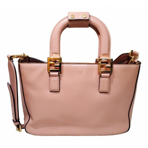 Pre-owned Fendi Gloria Leather Handbag In Pink