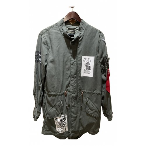 Pre-owned Alpha Industries Coat In Green