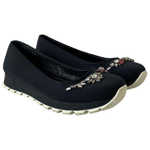 Pre-owned Prada Ballet Flats In Blue