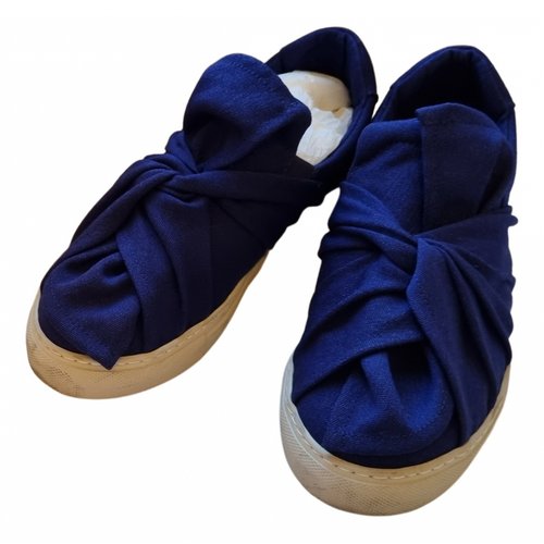 Pre-owned Ports 1961 Cloth Trainers In Blue
