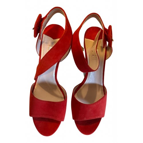 Pre-owned Miu Miu Sandal In Red