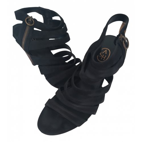 Pre-owned Ash Sandals In Black