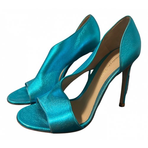 Pre-owned Gianvito Rossi Leather Sandals In Blue