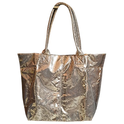 Pre-owned Macy's Cloth Handbag In Gold