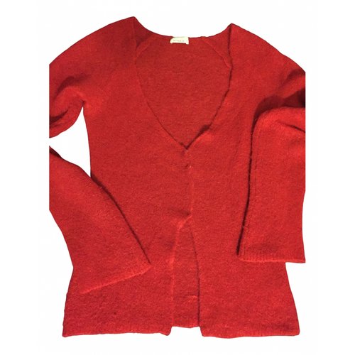 Pre-owned Pinko Wool Cardigan In Red
