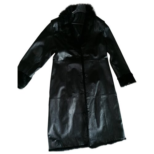 Pre-owned Fr2 Leather Coat In Black