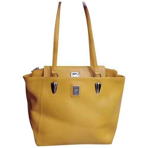 Pre-owned Piero Guidi Leather Handbag In Yellow