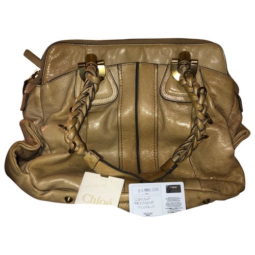 Pre-owned Chloé Héloise Leather Handbag In Beige