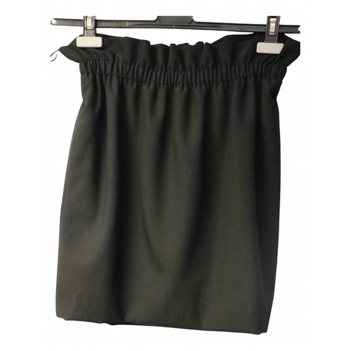 Pre-owned Moschino Wool Mini Skirt In Black
