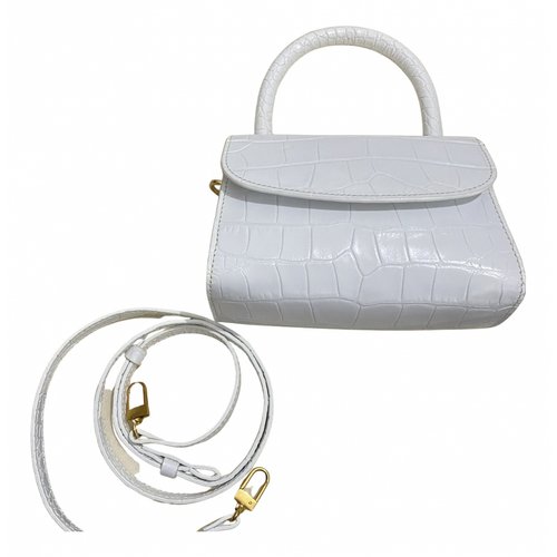Pre-owned By Far Mini Leather Mini Bag In White