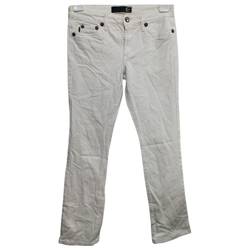 Pre-owned Just Cavalli Straight Jeans In White