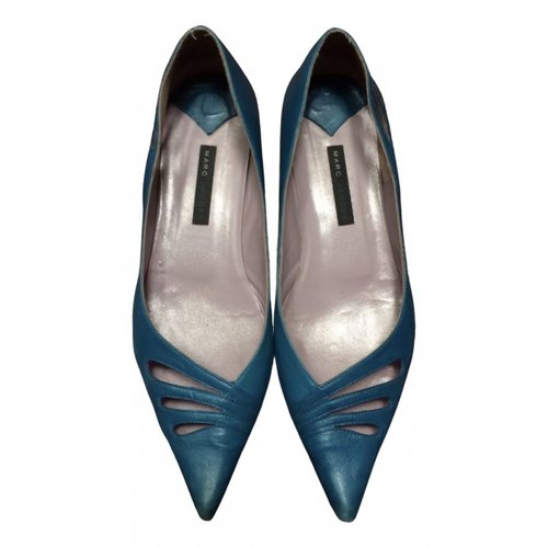 Pre-owned Marc Jacobs Leather Ballet Flats In Turquoise