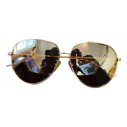 Pre-owned Montblanc Sunglasses In Gold