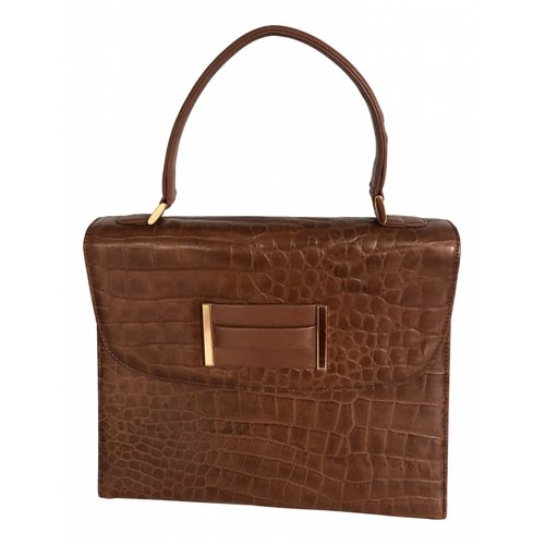 Pre-owned Geoffrey Beene Leather Handbag In Brown