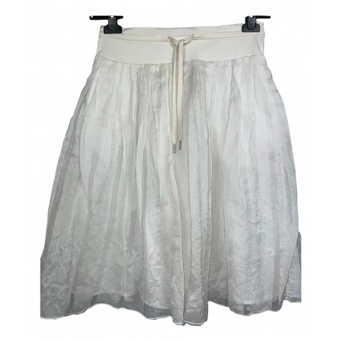Pre-owned Fabiana Filippi Mid-length Skirt In White