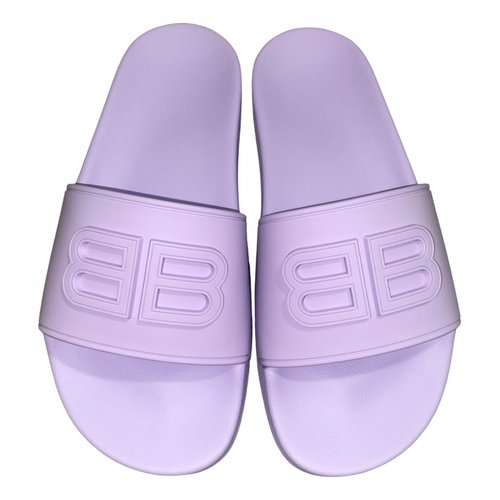 Pre-owned Balenciaga Bb Sandal In Purple