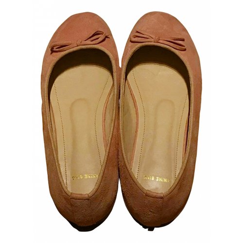 Pre-owned Anine Bing Ballet Flats In Brown