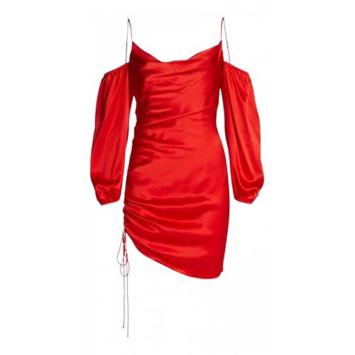 Pre-owned Cinq À Sept Silk Mini Dress In Red