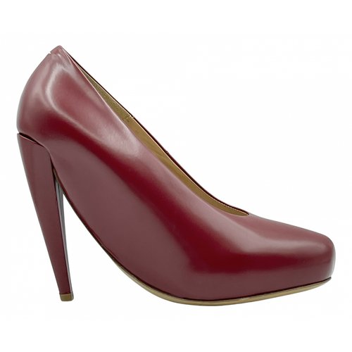 Pre-owned Maison Margiela Leather Heels In Red