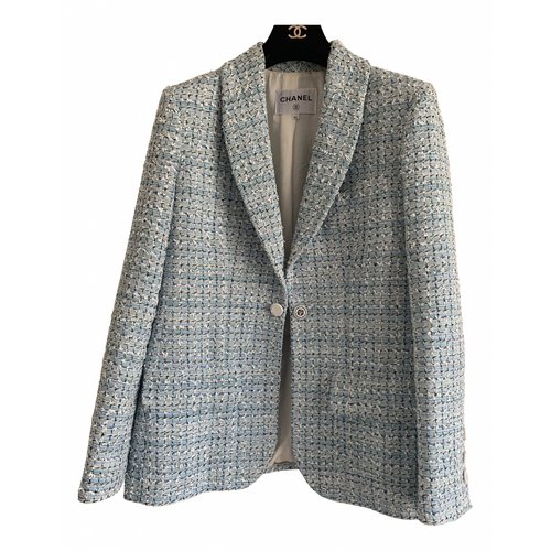 Vintage Chanel Aqua Blue Checks Wool Tweed Jacket 1996 FR38 - Mrs Vintage -  Selling Vintage Wedding Lace Dress / Gowns & Accessories from 1920s –  1990s. And many One of a