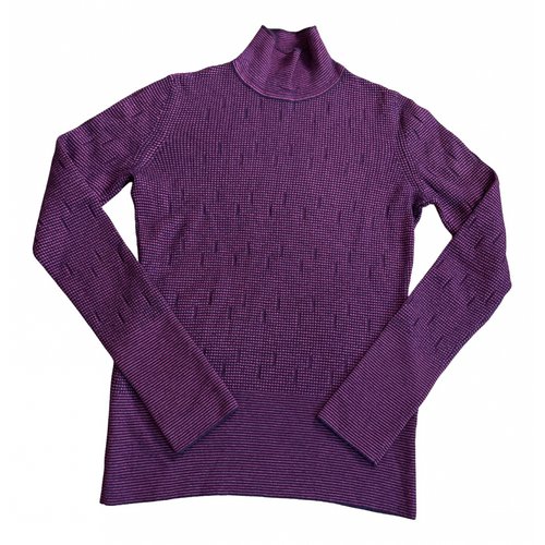 Pre-owned Versace Wool Jumper In Purple