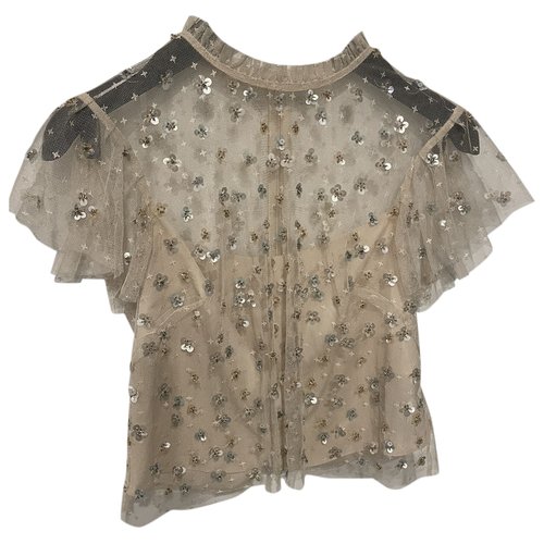 Pre-owned Needle & Thread Blouse In Beige
