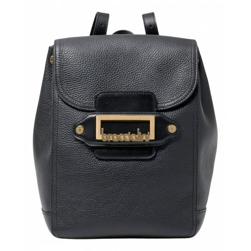 Pre-owned Braccialini Leather Backpack In Black