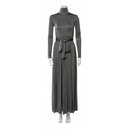 Pre-owned The Row Silk Maxi Dress In Grey