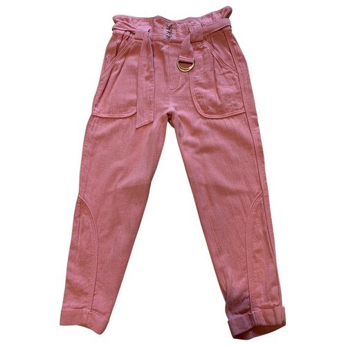 Pre-owned Iro Linen Trousers In Pink