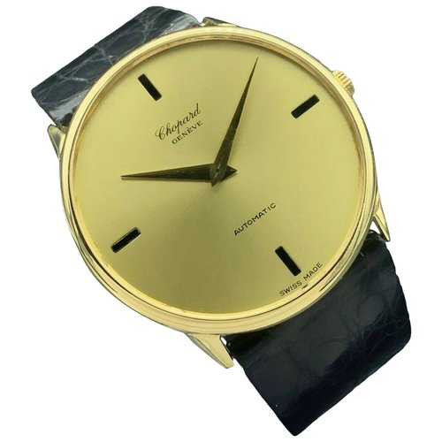 Pre-owned Chopard Yellow Gold Watch In Black