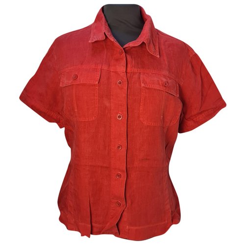Pre-owned Colmar Linen Top In Red