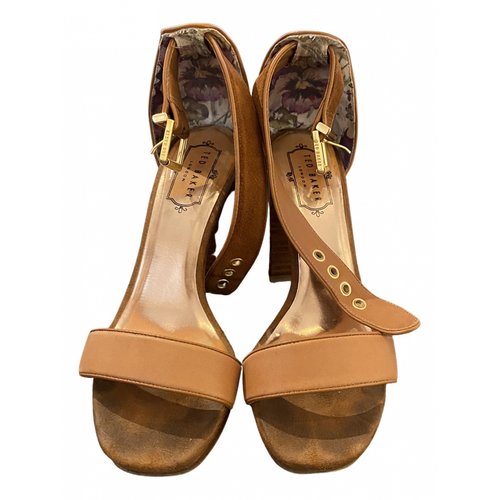 Pre-owned Ted Baker Leather Sandal In Camel