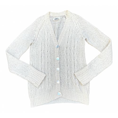 Pre-owned Mm6 Maison Margiela Wool Cardigan In White