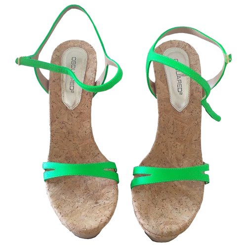 Pre-owned Dsquared2 Leather Sandal In Green