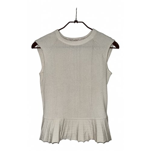 Pre-owned Tory Burch Cashmere Top In Beige