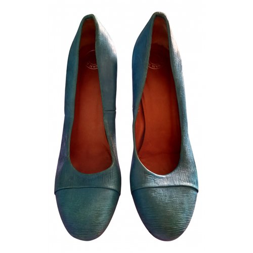 Pre-owned Dries Van Noten Leather Heels In Blue