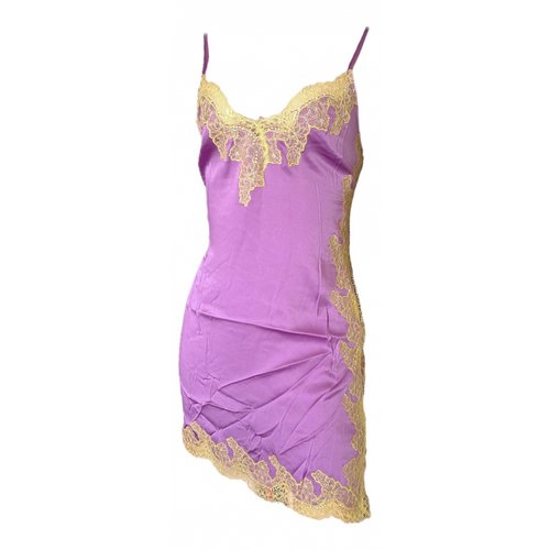 agent provocateur silk dress Agent Provocateur Christi Long Slip Petrol/Black Lace Size 14