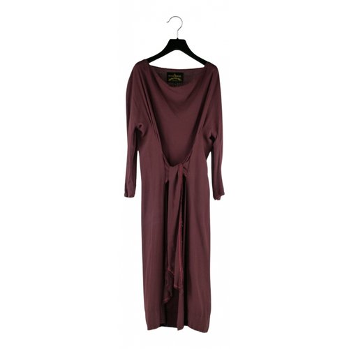 Pre-owned Vivienne Westwood Anglomania Mid-length Dress In Burgundy