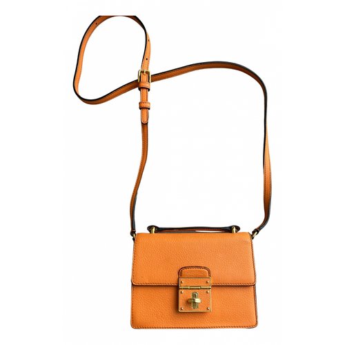 Pre-owned Dolce & Gabbana Leather Crossbody Bag In Orange