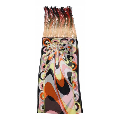 Pre-owned Emilio Pucci Silk Scarf In Multicolour
